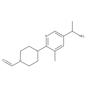 4-(5-(1-Aminoethyl)-3-methylpyridin-2-yl)piperazine-1-carbaldehyde Structure