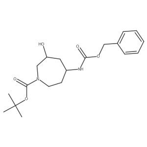 rac-tert-butyl (3R,5R)-5-{[(benzyloxy)carbonyl]amino}-3-hydroxyazepane-1-carboxylate Structure