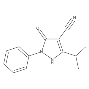 5-hydroxy-1-phenyl-3-(propan-2-yl)-1H-pyrazole-4-carbonitrile结构式