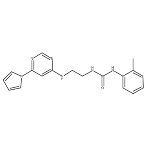 1-(2-((6-(1H-pyrrol-1-yl)pyrimidin-4-yl)amino)ethyl)-3-(o-tolyl)urea Structure