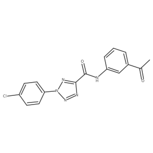 N-(3-acetylphenyl)-2-(4-chlorophenyl)-2H-tetrazole-5-carboxamide Structure