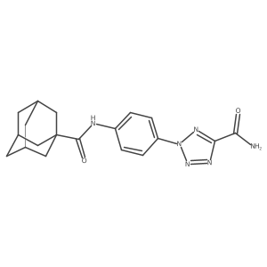 2-(4-((1s,3s)-adamantane-1-carboxamido)phenyl)-2H-tetrazole-5-carboxamide结构式