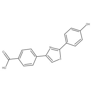 4-[2-(4-Hydroxyphenyl)-4-thiazolyl]benzoic acid Structure