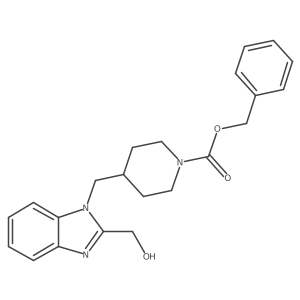 benzyl 4-((2-(hydroxymethyl)-1H-benzo[d]imidazol-1-yl)methyl)piperidine-1-carboxylate结构式