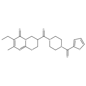 7-ethyl-3-(4-(furan-2-carbonyl)piperazine-1-carbonyl)-8-methyl-3,4-dihydropyrimido[2,1-b][1,3]thiazin-6(2H)-one结构式