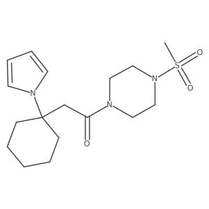 1-[4-(methylsulfonyl)piperazin-1-yl]-2-[1-(1H-pyrrol-1-yl)cyclohexyl]ethanone Structure