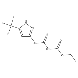 Ethyl N-[thioxo[[5-(trifluoromethyl)-1H-pyrazol-3-yl]amino]methyl]carbamate Structure