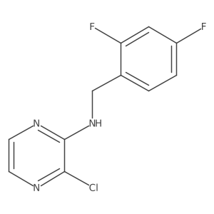 3-chloro-N-(2,4-difluorobenzyl)pyrazin-2-amine Structure