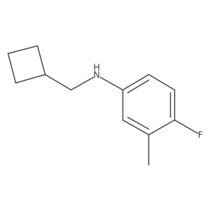 N-(cyclobutylmethyl)-4-fluoro-3-methylaniline结构式