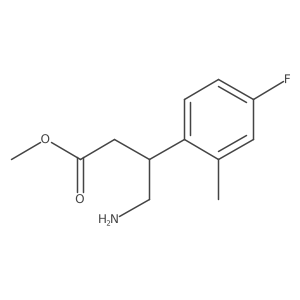 Methyl 4-amino-3-(4-fluoro-2-methylphenyl)butanoate结构式