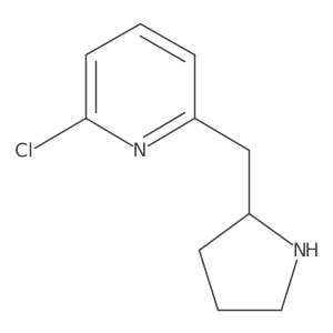 2-Chloro-6-[(pyrrolidin-2-yl)methyl]pyridine结构式