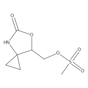 (5-Oxo-6-oxa-4-azaspiro[2.4]hept-7-yl)methyl methanesulfonate Structure