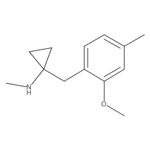 1-[(2-methoxy-4-methylphenyl)methyl]-N-methylcyclopropan-1-amine Structure