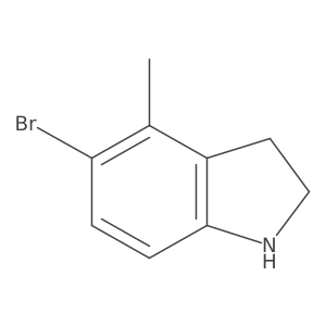 5-Bromo-2,3-dihydro-4-methyl-1H-indole Structure