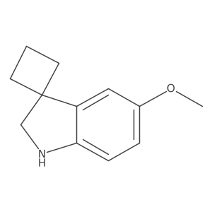 5'-Methoxy-1',2'-dihydrospiro[cyclobutane-1,3'-indole]结构式