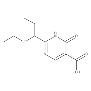 2-(1-Ethoxypropyl)-6-oxo-1,6-dihydropyrimidine-5-carboxylic acid结构式