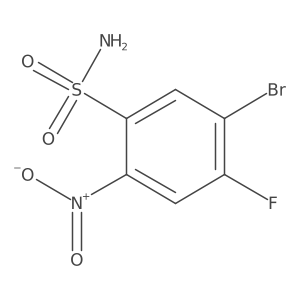 5-Bromo-4-fluoro-2-nitrobenzene-1-sulfonamide结构式