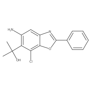 2-(5-Amino-7-chloro-2-phenylbenzo[d]oxazol-6-yl)propan-2-ol Structure
