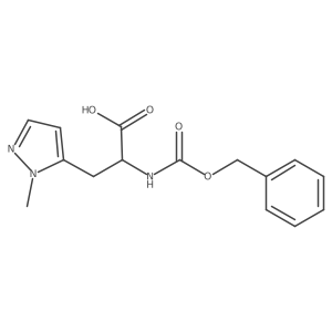 2-{[(benzyloxy)carbonyl]amino}-3-(1-methyl-1H-pyrazol-5-yl)propanoic acid Structure