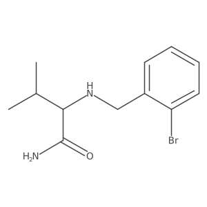 2-{[(2-Bromophenyl)methyl]amino}-3-methylbutanamide结构式