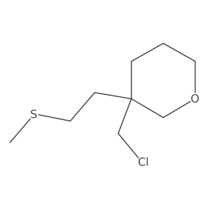 3-(Chloromethyl)-3-[2-(methylsulfanyl)ethyl]oxane Structure