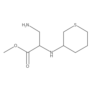 Methyl3-amino-2-((tetrahydro-2H-thiopyran-3-yl)amino)propanoate结构式