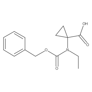 1-{[(Benzyloxy)carbonyl](ethyl)amino}cyclopropane-1-carboxylic acid Structure