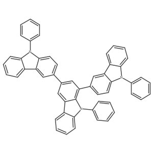9-Phenyl-1,3-bis(9-phenylcarbazol-3-yl)carbazole Structure