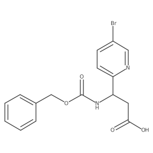(3S)-3-(benzyloxycarbonylamino)-3-(5-bromo-2-pyridyl)propanoic acid结构式