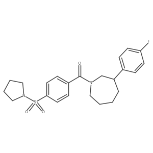 (3-(4-Fluorophenyl)azepan-1-yl)(4-(pyrrolidin-1-ylsulfonyl)phenyl)methanone结构式