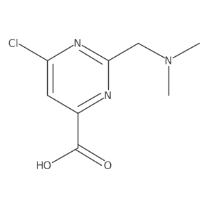 6-Chloro-2-[(dimethylamino)methyl]pyrimidine-4-carboxylic acid Structure