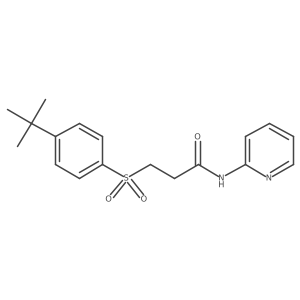 Propanamide, 3-[[4-(1,1-dimethylethyl)phenyl]sulfonyl]-N-2-pyridinyl- Structure