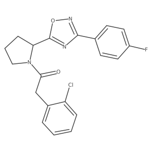 5-{1-[(2-Chlorophenyl)acetyl]pyrrolidin-2-yl}-3-(4-fluorophenyl)-1,2,4-oxadiazole Structure