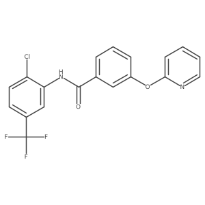 N-(2-chloro-5-(trifluoromethyl)phenyl)-3-(pyridin-2-yloxy)benzamide结构式