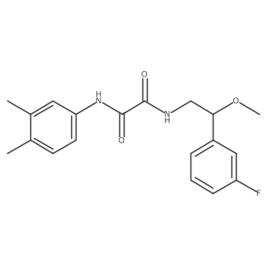 N1-(3,4-dimethylphenyl)-N2-(2-(3-fluorophenyl)-2-methoxyethyl)oxalamide Structure