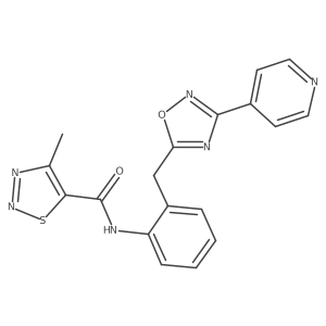 4-methyl-N-(2-((3-(pyridin-4-yl)-1,2,4-oxadiazol-5-yl)methyl)phenyl)-1,2,3-thiadiazole-5-carboxamide结构式