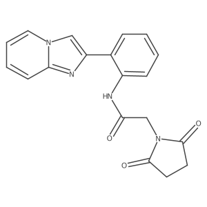 2-(2,5-dioxopyrrolidin-1-yl)-N-(2-(imidazo[1,2-a]pyridin-2-yl)phenyl)acetamide结构式