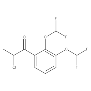 1-(2,3-Bis(difluoromethoxy)phenyl)-2-chloropropan-1-one结构式