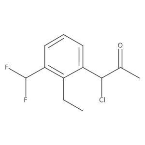 1-Chloro-1-(3-(difluoromethyl)-2-ethylphenyl)propan-2-one结构式
