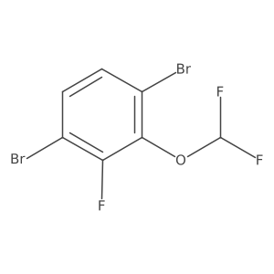 1,4-Dibromo-2-difluoromethoxy-3-fluorobenzene结构式