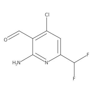 2-Amino-4-chloro-6-(difluoromethyl)nicotinaldehyde Structure