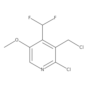 2-Chloro-3-(chloromethyl)-4-(difluoromethyl)-5-methoxypyridine结构式