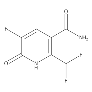 2-(Difluoromethyl)-5-fluoro-6-hydroxypyridine-3-carboxamide结构式