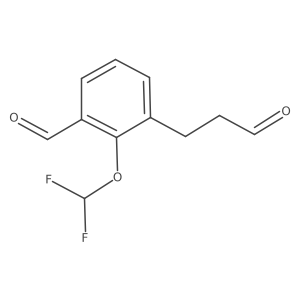 2-(Difluoromethoxy)-3-formylphenylpropanal Structure