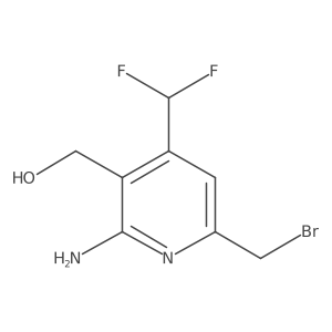 (2-Amino-6-(bromomethyl)-4-(difluoromethyl)pyridin-3-yl)methanol Structure