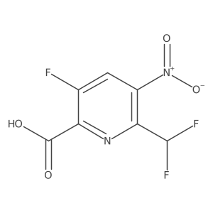 2-(Difluoromethyl)-5-fluoro-3-nitropyridine-6-carboxylic acid结构式
