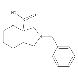 (3aS,7aS)-2-benzyl-octahydro-1H-isoindole-3a-carboxylic acid结构式