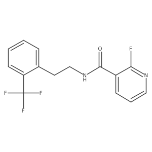 2-fluoro-N-{2-[2-(trifluoromethyl)phenyl]ethyl}pyridine-3-carboxamide结构式