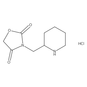 3-(Piperidin-2-ylmethyl)oxazolidine-2,4-dione hydrochloride结构式