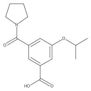 3-Isopropoxy-5-(pyrrolidine-1-carbonyl)benzoic acid结构式